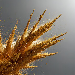 Obraz premium Explosion metallic gold glitter sparkle
