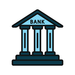 Bank building icon vector design templates simple and modern