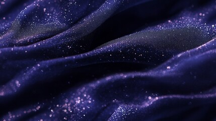 Abstract purple background with waves and silver dust, smooth and shiny