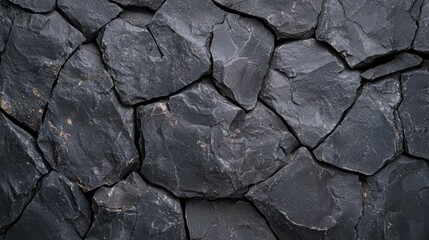 Fototapeta premium Textured black slate rock background