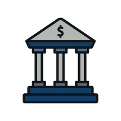 Bank building icon vector design templates simple and modern