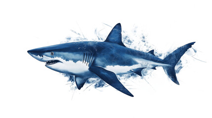 Obraz premium Shark isolated on a transparent or white background