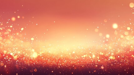 Abstract Orange and Yellow Background with Glittering Lights