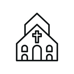 Church building icon vector design templates simple and modern