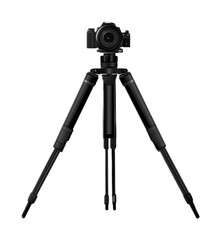 Tripod black color isolated on a transparent background