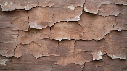 Fototapeta premium Weathered wooden surface with cracks and peeling paint