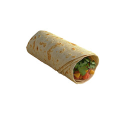 Burrito 3D icon Isolated On Transparent Background