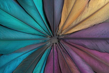 Vibrant feather texture background