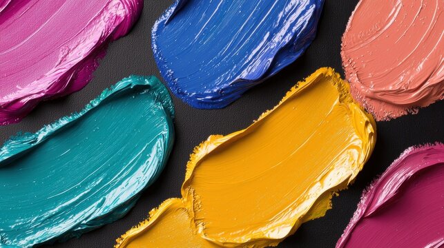 Vibrant abstract paint strokes