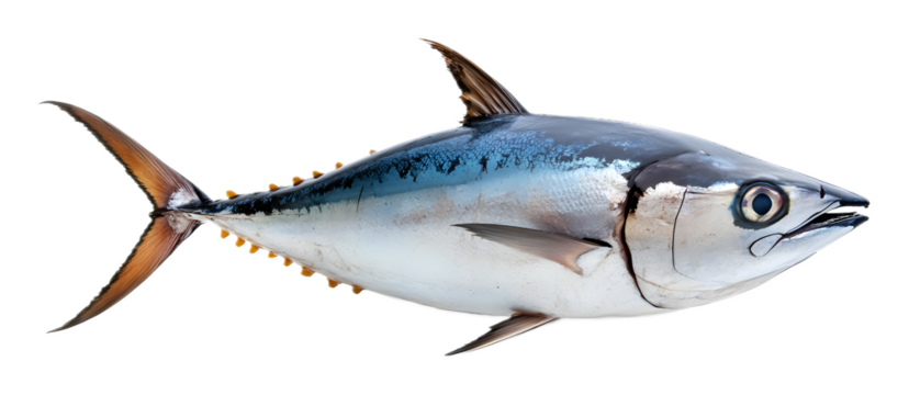 Tuna fish on a transparent background. isolated background.