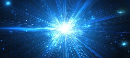 Naklejka premium Celestial Burst: A Digital Depiction of Cosmic Energy