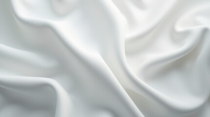 Fototapeta premium Floating Elegant White Fabric Soft Textile Movement