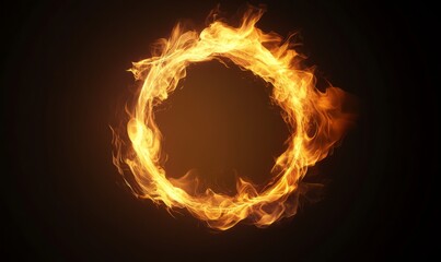 Realistic fire burning rings, transparent background AI generated image by raw pixel
