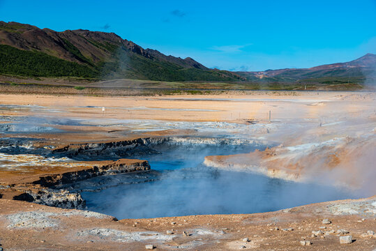 Namaskard, hot spring, volcanic, mud pools, in north Iceland
