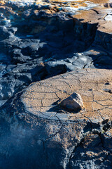 Namaskard, hot spring, volcanic, mud pools, in north Iceland