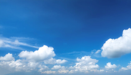 Obraz premium Clear blue sky and white clouds