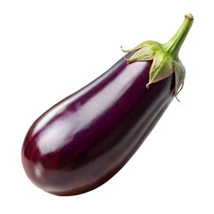 Eggplant isolated on white top view