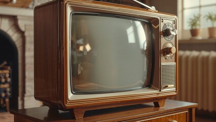 A cinematic image of an old television