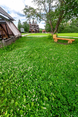 Suzdal, Vladimir region, Russia, Golden Ring - View of the Church of the Transfiguration of the Savior from the village of Kozlyatevo in the ancient Russian city of Suzdal. A summer evening.