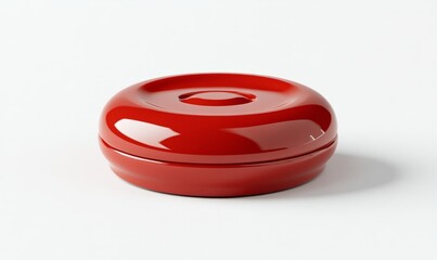 Red panic button isolate on a white background.