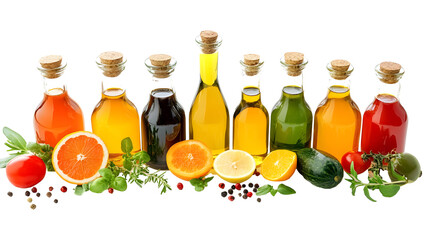 Vegetable cooking oil on a transparent background. isolated background.