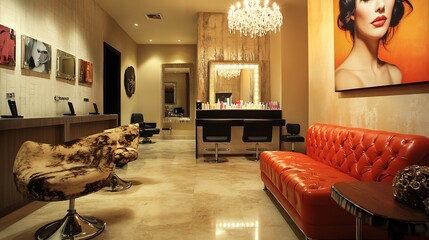 Trendy beauty parlour offering a variety of treatments including manicures facials and waxing