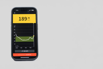 Glucose Constant Monitor showing sensor ending message
