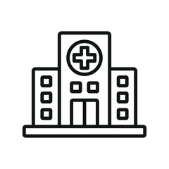 Hospital building icon vector design templates simple and modern