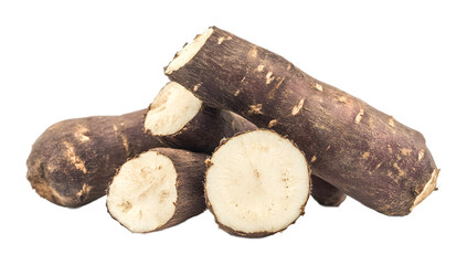 Vivid cassava on a transparent background. isolated background.