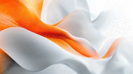 White futuristic technological minimalistic background with orange colors, scientific space background