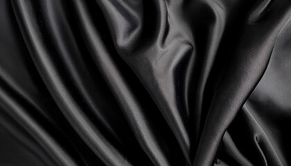 Obraz premium abstract background of black luxurious fabric or liquid waves or wavy folds of silk grunge texture of satin velvet material