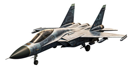  jet fighter isolated on a white transparent background