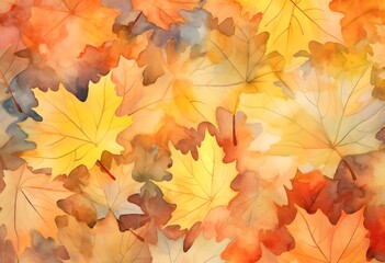 abstract vintage colorful watercolor autumn