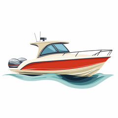 Motor Boat Icon Vector Illustration