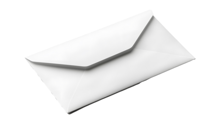 White envelope on a transparent background. isolated background.