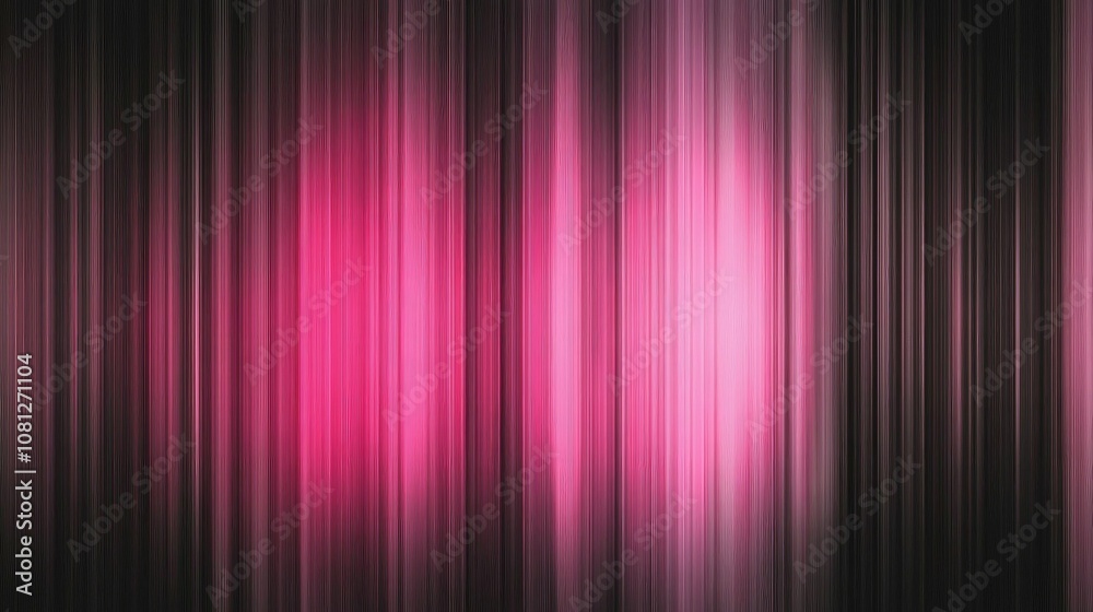 Poster abstract light stripes in shades of pink and black, creating a dynamic background for modern design 