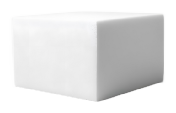 White foam box on a transparent background. isolated background.