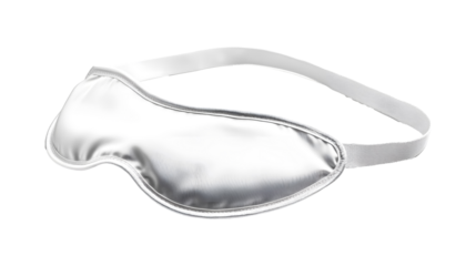 White sleep mask on a transparent background. isolated background.