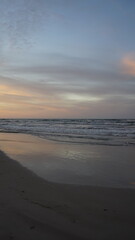Sunset on the beach by the sea