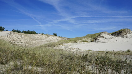Obraz premium Moving dunes by the sea in Poland 