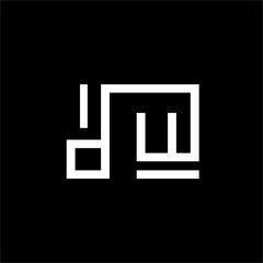 Abstract minimal calligraphy logo design.