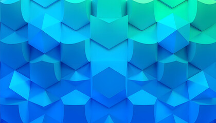 Obraz premium Abstract blue cubic patterned background, hyperrealism