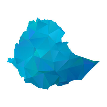 recommend clip art: Map of Ethiopia - Blue Geometric Rumpled Triangular , Polygonal Design For Your. Vector illustration eps 10.	
                    