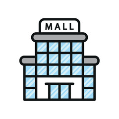 Mall building icon vector design templates simple and modern