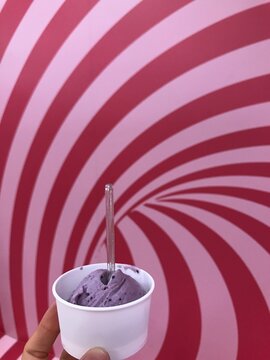 &ldquo;Colorful Swirl with Ice Cream &ndash; A Playful Burst of Sweetness&rdquo;