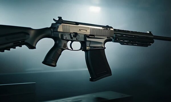 assault rifle and gun