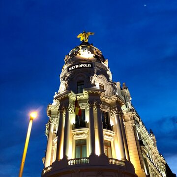 Iconic Metropolis Building - Architectural Gem in Madrid, Spain 