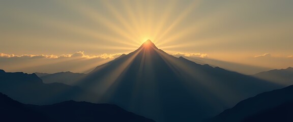 Sunrise over Majestic Mountain Range