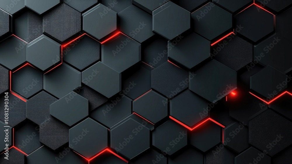 Poster abstract background featuring a modern hexagonal pattern with a mix of matte and textured surfaces i