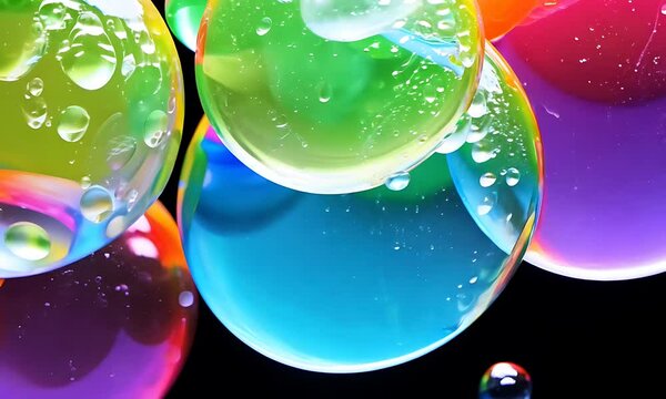 colorful water Bubal animation